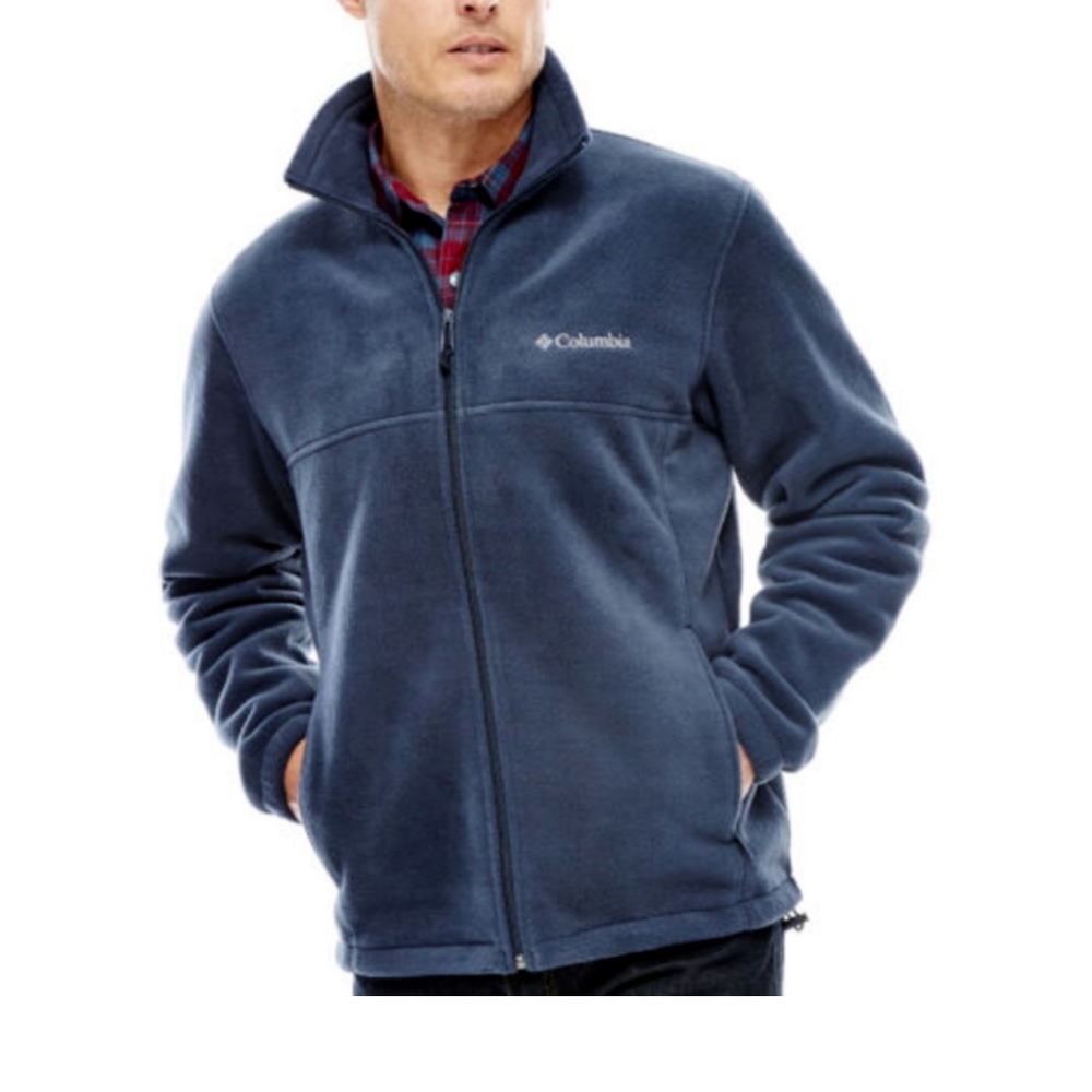 Men's Columbia Fleece Navy Drawcord Hem Jacket